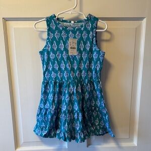 Crewcuts Turquoise and White Patterned Dress